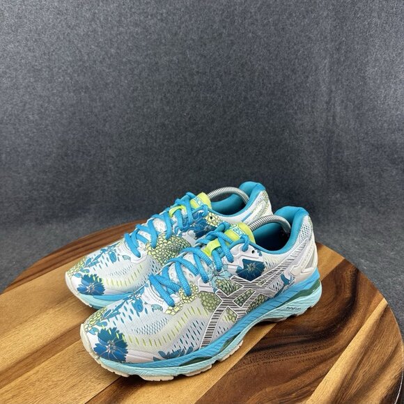 ASICS Gel-Kayano 23 T6A5N Women’s Size 7.5 Blue Floral Running Shoes FlyteFoam - Picture 5 of 11